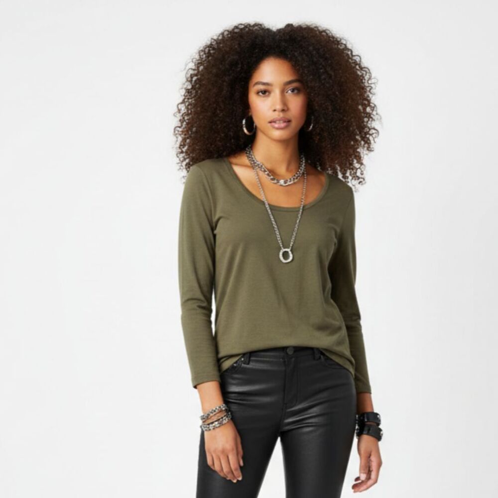 Max Mara Brown Long Sleeve Tee T Shirt XL